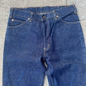 LEVIS *AS-IS* AWESOME! 1970S ORANGE TAB DARK WASH LEVIS BOOTCUT JEANS in BLUE