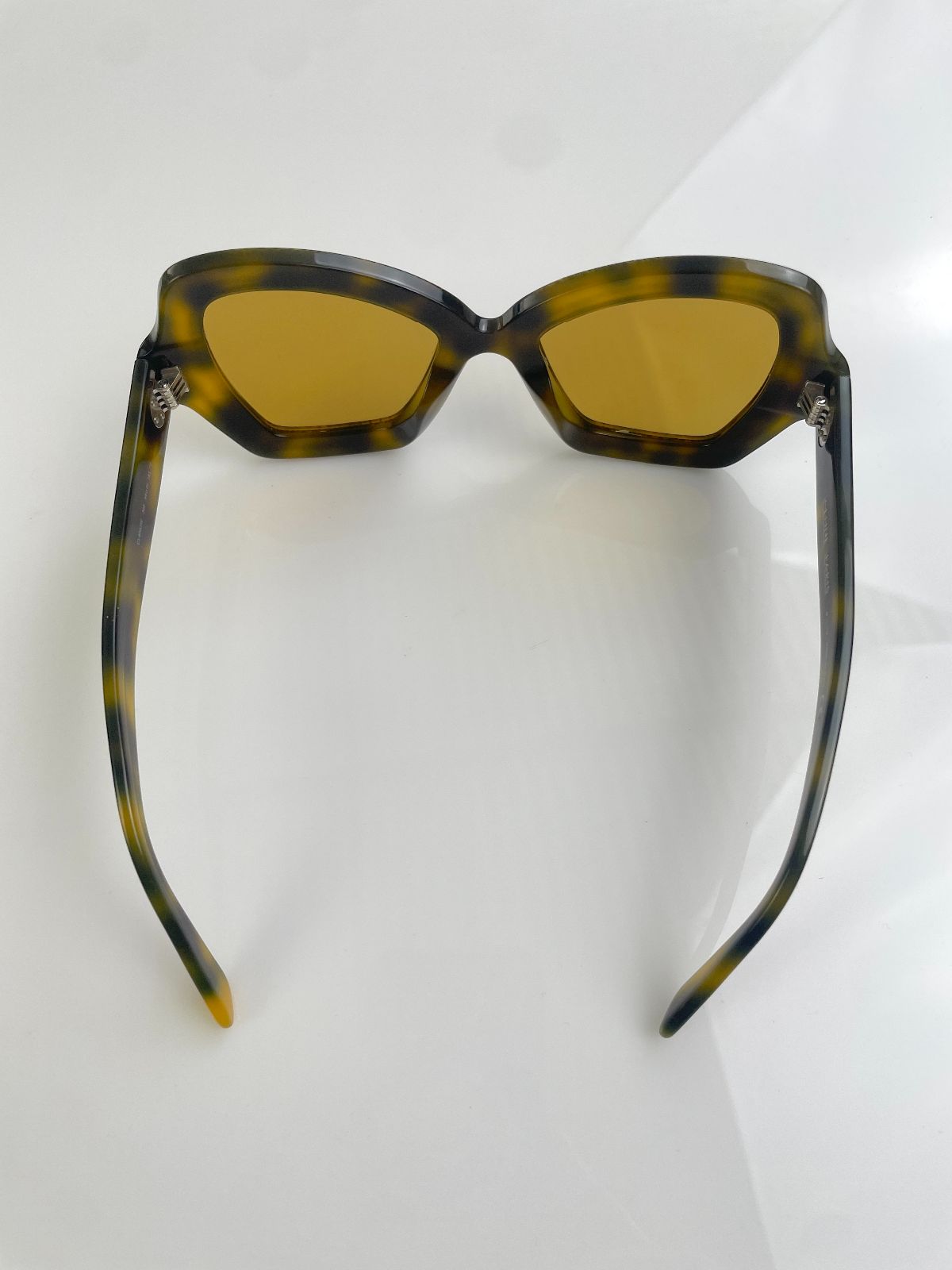 CELINE AMAZING CELINE OVERSIZED BUTTERFLY SUNGLASSES RHINESTONE EDGES - CUSTOM LENSES in BROWN HAVANA